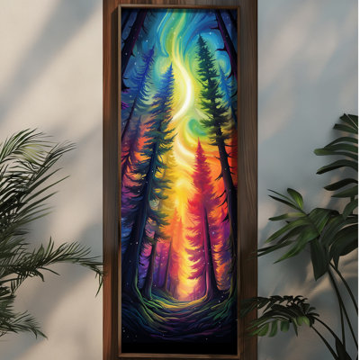 Élégante peinture décorative en panneau de fibres à densité moyenne, 15,7 x 47,2 x 0,1 pouces | 100% panneau de fibres à densité moyenne avec épaisseur de 3 mm, cadre 100% bois de pin | Œuvre d'art imprimé UV pour la décoration intérieure, le salon, le bureau, l'esthétique moderne