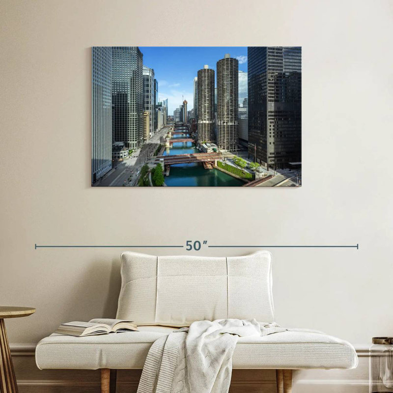 Tergel Chicago Riverside Towers, H 26 po x l 39 po