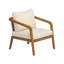 Chaises longues Lb, ensemble de piscine moderne en osier et bois d'acacia