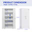 Armoire de rangement haute en acier 2 portes et 4 cloisons pour la maison / le bureau