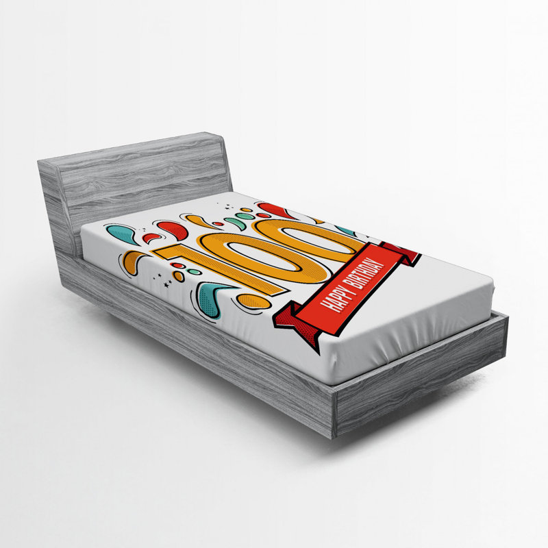 Drap-housse en centième d’anniversaire, Drap-housse de taille simple