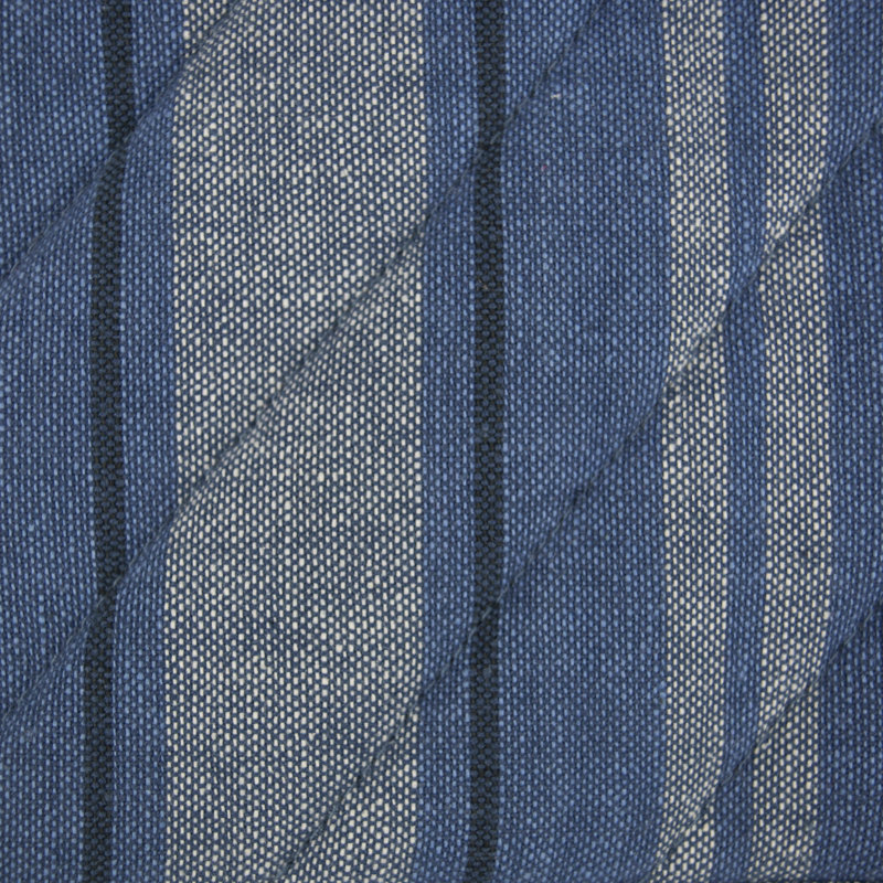 Poignée rayée Shelton, Bleu chambray