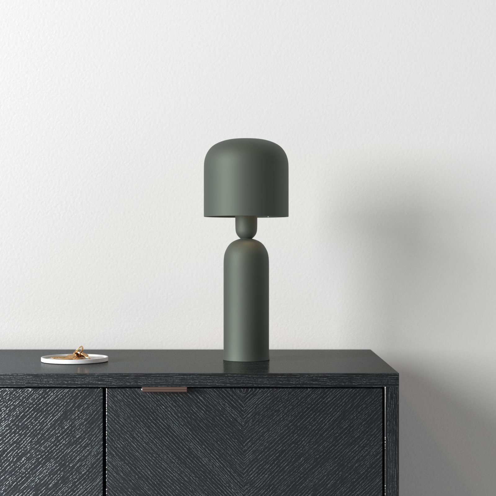 Odie Metal Table Lamp, Green