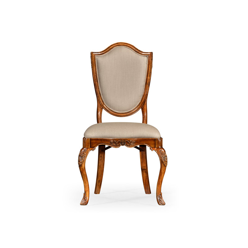 Buckingham Leather Dining Chair, Tan, Medium Satinwood