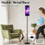 Lampe sur pied lumineuse nébuleuse de l'espace extra-atmosphérique ciel étoilé mauve tons bleus lampe sur pied moderne avec télécommande interrupteur au pied ampoule abat-jour grand poteau d'angle pour le salon chambre bureau