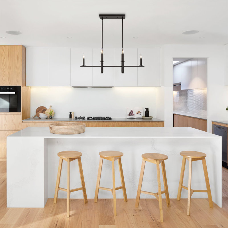 Luminaire suspendu linéaire à 6 lumières pour îlot de cuisine Maretti