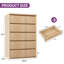Commode de rangement verticale à 5 tiroirs: rangement compact pour la maison-1101302938