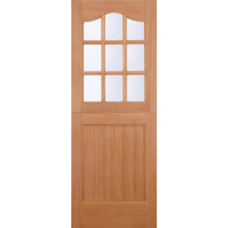 Stable 9L Glazed Hardwood External Door, 1981mm H x 838mm W x 44mm D