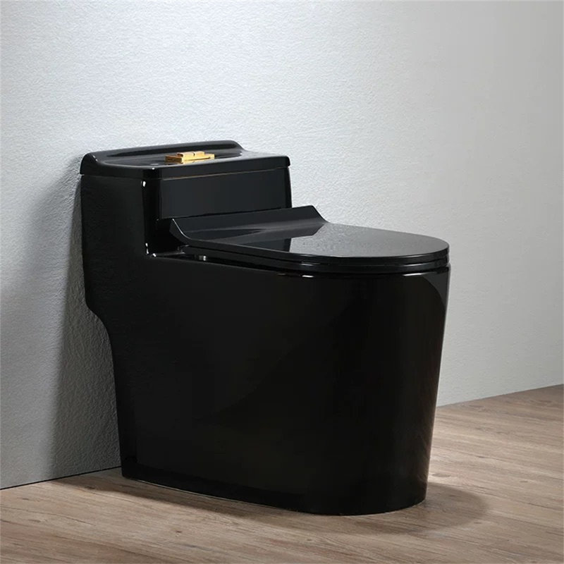 Black Dual Flush Silent Anti-Odor Toilet  (Seat Included)