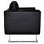 Fauteuil cubique avec pieds en cuir chromé-1794262032