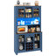 Rangement de cuisine 70,9 po bleu marine avec tablettes réglables, support à vin, verres à pied et à DEL pour armoire de salle à manger, alimentation intégrée, rangement, éclairage en verre