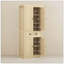 Armoire de cuisine Farmhouse, grande armoire de rangement autoportante avec 4 portes à fermeture douce, 2 tablettes réglables et un tiroir pour la salle à manger