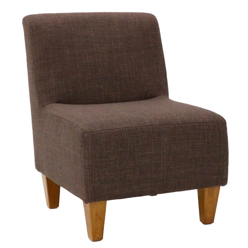 Wadhurst Upholstered Slipper Chair, Brown Polyester Blend, Light Brown