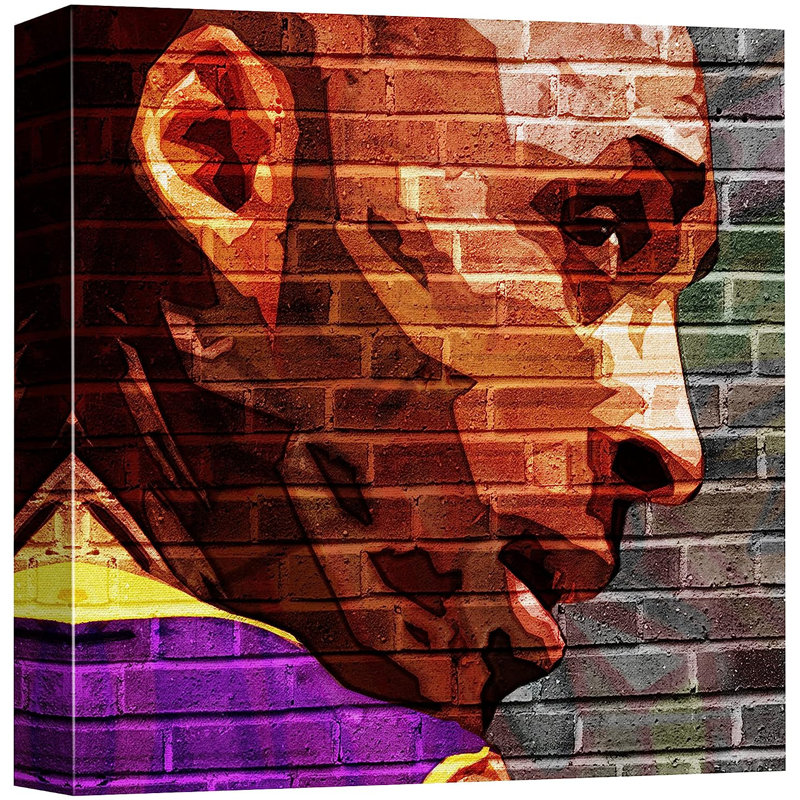 "Urban Kobe Bryant", art mural sur toile, H 24 po x l 24 po x P 1,5 po