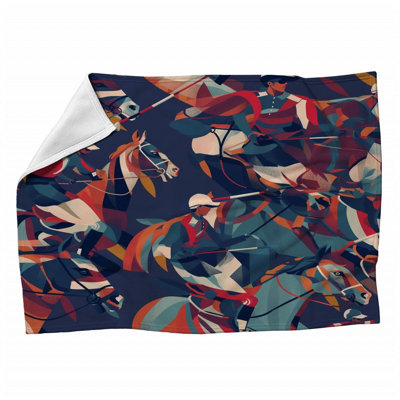 Polo Machine Printed Throw Blanket