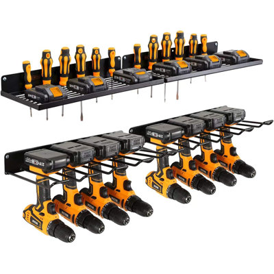 Power Tool Organizer with Charging Station,Drill Holder Wall Mount