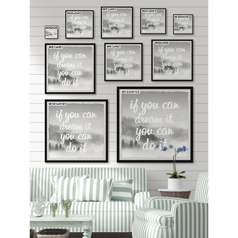 Dream It And Do It by Marmont Hill - Single Picture Frame Painting, 61cm H x 61cm W x 3.81cm D