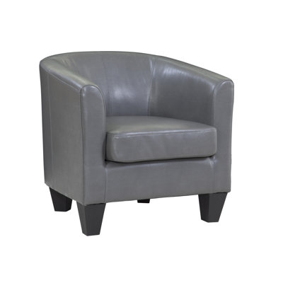 Ellen Enzo Upholstered Barrel Chair Faux Leather
