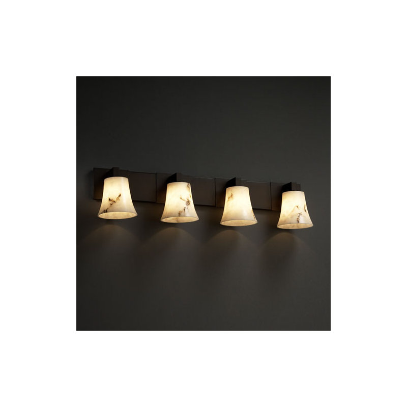 Éclairage pour meuble-lavabo de salle de bain 4 lumières lumenaria modular, Bronze foncé