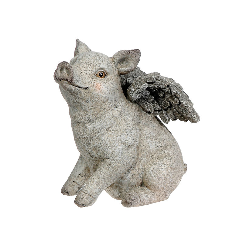 Statue de jardin en polyrésine, H 11,8 po x l 11 po x P 8,5 po
