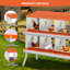 Boîtes de nidification de poulet avec pattes de support, boîte à œufs de poule en métal à deux niveaux avec 10 compartiments grands trous ventilés pour la collection d'œufs, orange