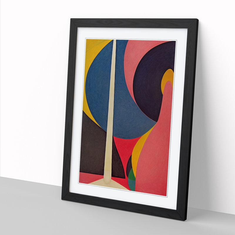 Waterfall Abstract - Single Picture Frame Painting, 34cm H x 25cm W x 2cm D, Oak