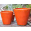 Pots de fleurs cylindriques coniques en céramique émaillée moyenne, lot de 4 - Intérieur/Extérieur-1043963751