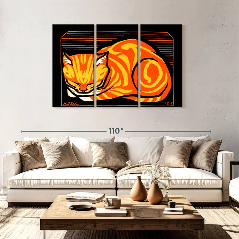 Brampt December Cat, 48" H x 74" W