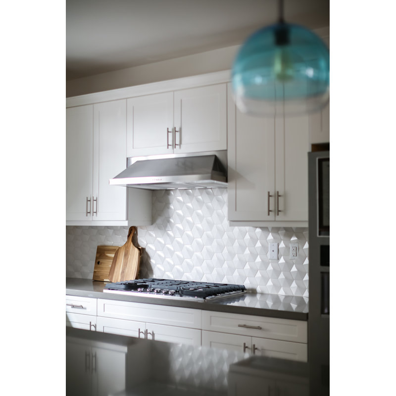 Hedron 4" x 5" Straight Edge Ceramic Singular Wall Tile, Sky Blue