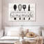 «Happiness Is Hommade Kitchen Tools», reproduction sur toile-124926146