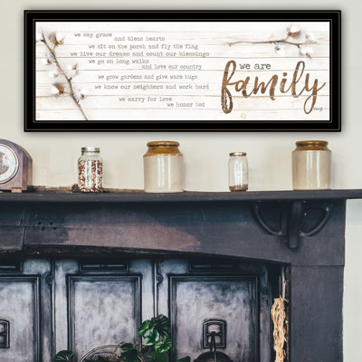 We Are Family Framed Wall Art for Living Room, Home Wall Decor Framed Print by Marla Rae