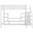 Full Size Metal Loft Bed With TV Cabinet, Metal Loft Bed With Staircase And Wardrobe, Kids Full Size Loft Bed, White