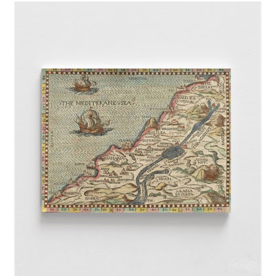 Terre Sainte par cartes anciennes, impression de carte vieille ville, impression murale historique, impression d'art carte rétro, décor de maison ancienne, impression de carte ancienne