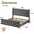 Upholstered Bed with Vertical Channel Tufted Headboard & 22" Footboard-1126335014-1126335010