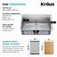 Évier de cuisine à double cuve en acier inoxydable de calibre 16 KRAUS Kore ™