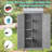 Outdoor Storage Cabinet and Metal Top,Garden Storage Shed,Outdoor Wood Tall Shed for Yard and Patio