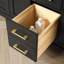 Meuble-lavabo autoportant en bois d'ébène foncé avec comptoir en pierre blanche, dosseret et or brossé 60 po Bailey-1490491464-1490491465-1490491478