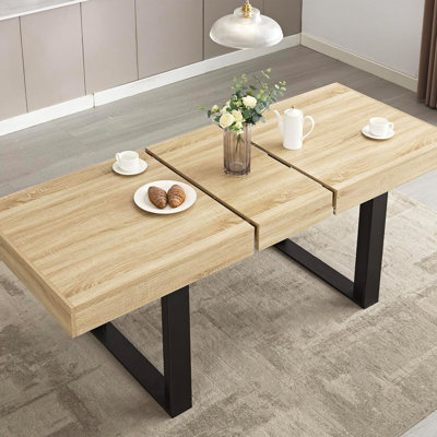 Table de salle à manger rectangulaire extensible