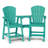 2-Person 26'' Outdoor Tall Adirondack Chairs With Table-1366476273