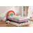 Alleyn Rainbow Design Upholstered Twin Platform Bed Cute Style Princess Bed