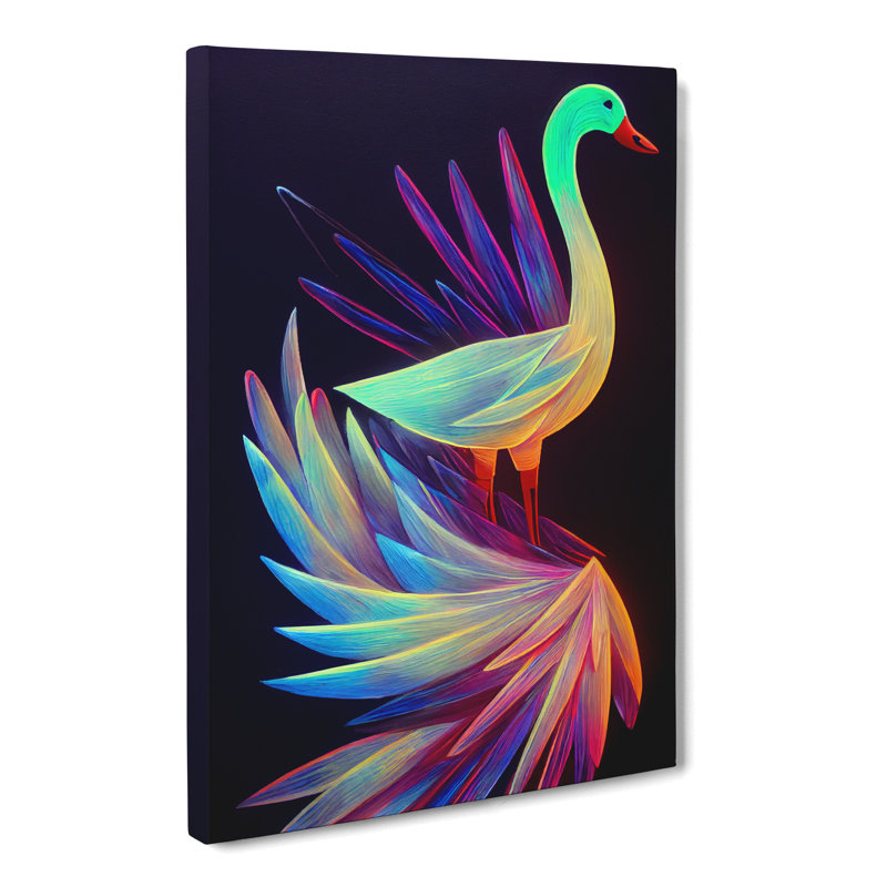 Goose Neon - Wrapped Canvas, 60cm H x 40cm W x 3cm D