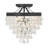 Daughtery 3 Light Crystal Teardrop Matte Black Semi Flush Mount