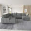 Canapé modulaire de rangement en U avec deux repose-pieds-348745473
