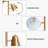 64" Tall Adjustable Gold Floor Lamp with 3 Light for Living Room Without Bulb