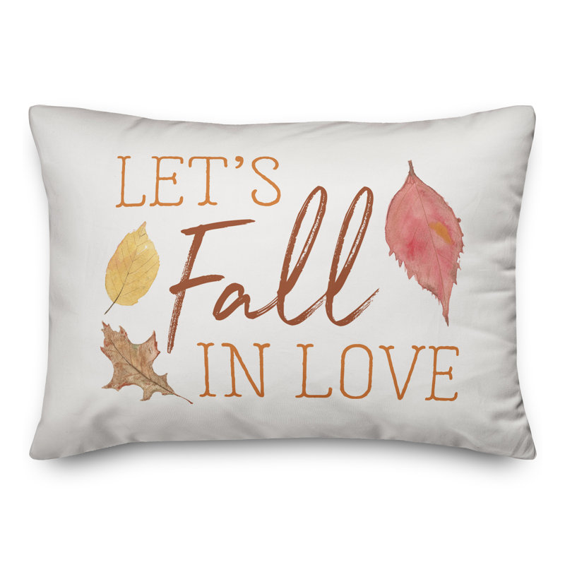 Housse de coussin rectangulaire avec insert Let's Fall in Love
