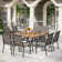 Sutiya 8 - Person Metal Patio Dining Set with Square Table