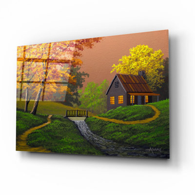 Wildon HomeÂ® 'Pathway Home' By Gary Adams, Acrylic Glass Wall Art, 36""X24 -  64E1838E05974A3EA4E1401FDF733F73