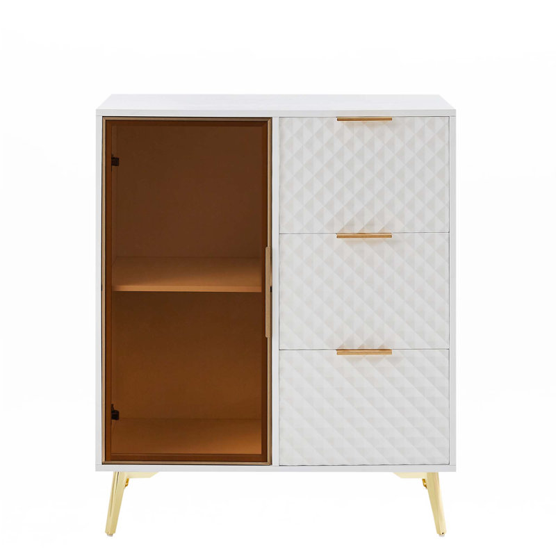 Commode à tiroirs Fashion Style, Blanc