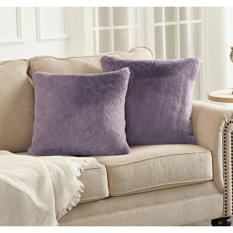 Housse de coussin lourd en fausse fourrure, H 20 pi x l 20 pi, Sureau