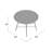 Keith Round Metal Base Dining Table